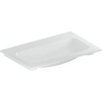 Lavabo para mueble Geberit iCon: 75x48cm, Toma de grifo=Sin, Rebosadero=Sin, Blanco